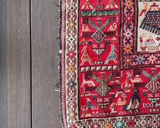 Silk Turkish Flat Weave Sumac Rug. Measures 9' 6" x 12' 8". Photo 3 of 6. 