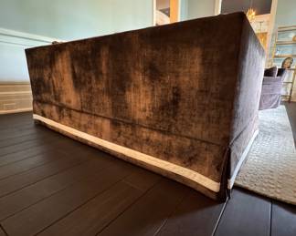 Velvet Mohair Upholstered Sofa. Possibly Victoria Hagan Home. Measures 78" W x 40" D. Some Fading Though Beautiful In Person! Photo 3 of 3. 