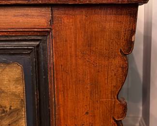 Antique Painted Lacquered Grain Chest / Coffer Trunk. Measures 82" W x 25" D x 36" H. Photo 3 of 6. 