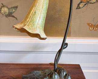 Art Nouveau Pond Lily Accent Lamp. Measures 14" H. Photo 1 of 3. 