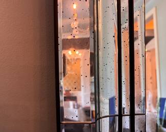 RH Smoked Glass Mirrored Frame Floor Mirror. Measures 54" W x 96" H. Photo 3 of 4.