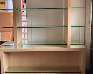 Modern Glass Bookcase / Etagere - 2 Available. Each Measures 62" W x 16" D x 72" H. Photo 1 of 2. 