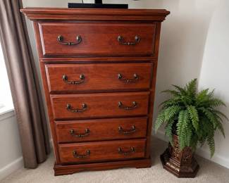 f Furniture Traditions Solid Wood Tall Chest with CedarLined Drawer LiftTop Jewelry Storage