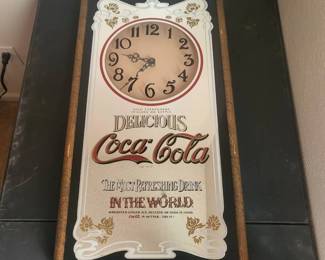 a2 Vintage CocaCola Wall Clock with Decorative Wooden Frame
