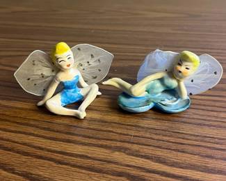 k Blue Dress Fairy Figurines with Delicate Mesh Wings