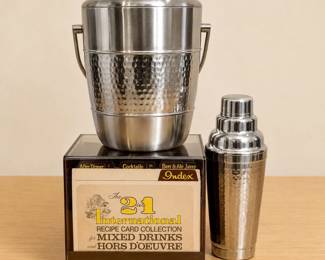 lk 3Piece Stainless Steel Cocktail Making Set with Ice Bucket