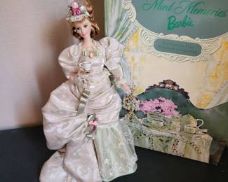 b Mint Memories Barbie Victorian Tea Porcelain Doll w Original Box and COA