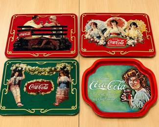 b12 CocaCola Wall Decor and Tray Lot 4 Piece Set