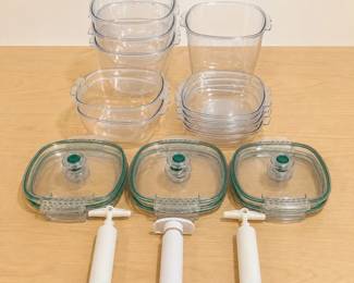 lk Vacuumare 10Piece Glass Storage Set with Pumps Various Sizes