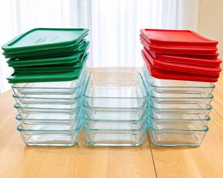 hk Pyrex Meal Prep Containers 16Piece Set with Colored Lids