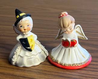 k Vintage Halloween Valentine Angel Porcelain Figurines Set