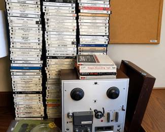 a1 Vintage Akai 1710W 4Track ReeltoReel Tape Recorder Player w Case Manual Working Original Manual