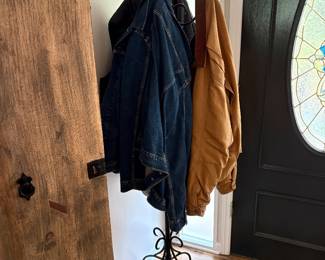 the coat rack, not the items on it, is for sale