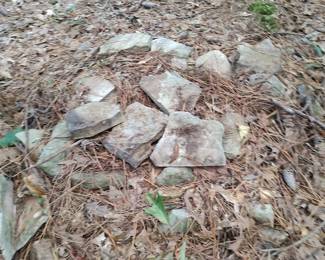 extra rock that was used to make fireplace in house