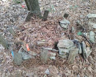 Extra rock that was used to make fireplace in house