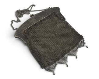 German Silver Mesh Art Deco purse