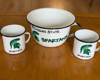 MSU popcorn bowl & cups