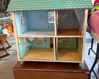 Vintage wood doll house