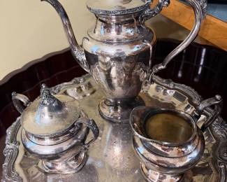 Silver plate serving set