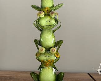 STacked Frogs, 14"H, $15