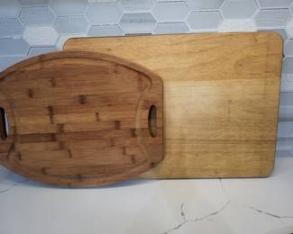 (Brown cutting board/tray, $15/SOLD). Large cutting board, was $10, NOW $6