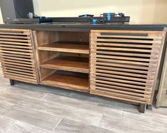 Wooden TV Console, 19"D x 63"L x 28"H, $595