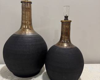 Uttermost Pair Decorative Black & Gold,  17" &14",   $95