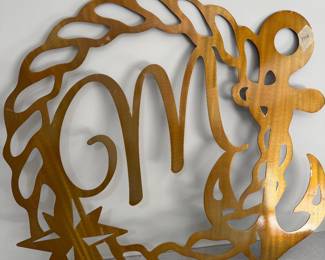 "M" on Anchor Large Decor,  35"D,   $25