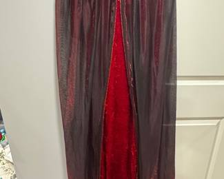Red Dress & Shimmer Cape,  M-L,   $18