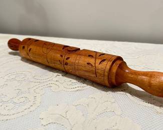Wood Rolling Pin,  16"L,   $10