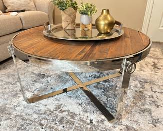 Uttermost Berdine Silver wooden coffee table, 36" x 18",  $495