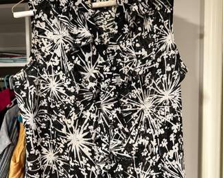 Relativity Black & White sleeveless blouse, Size, PL, was $8, NOW $6