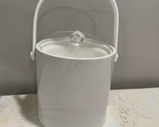 Kraftware Vtg. Ice Bucket & Thongs,    $16