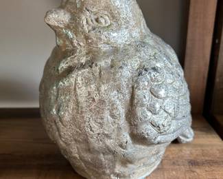 Heavy gold bird, 9" x 10", $20