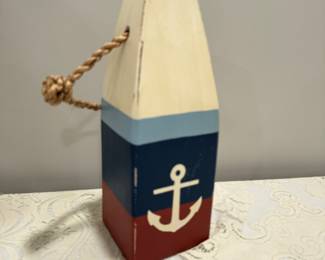 Wood Buoy Decor,  12",   $20