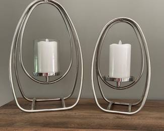Hurricane Candle holder, Large and Medium available, 16" x 10" is $18. 13.5" x 8" is $14