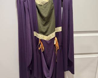 Purple Renaissance Dress & Cape, M-L,   $15