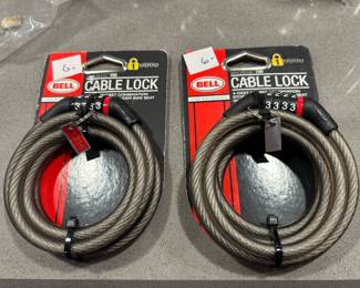 Bell Cable lock, 2 available, 5', $6 each