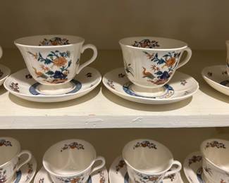 Large set of Wedgwood cups and saucers