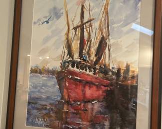 Watercolour by local artist Henri Rathle