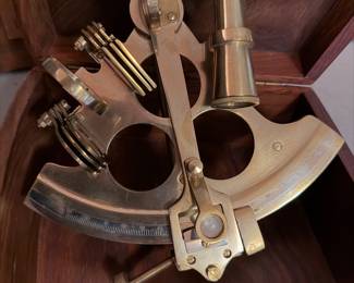 brass sextant