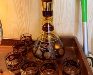decanter and glasses