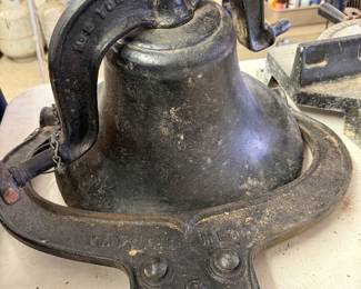 No 2 Crystal Metal 1886 bell and harp (clapper has been replaced)