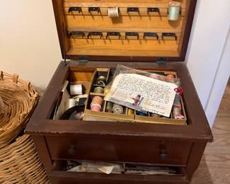 vintage sewing cabinet
