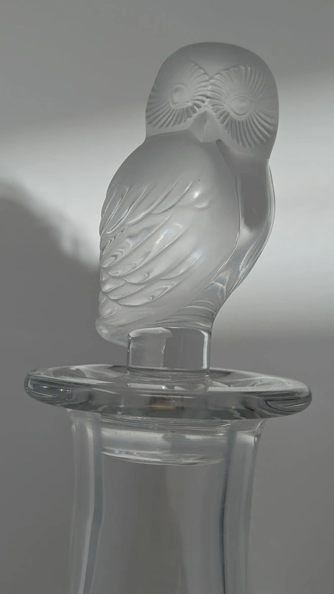 Lalique Owl stopper decanter
