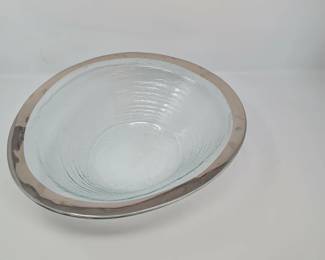 Silver rimmed dish