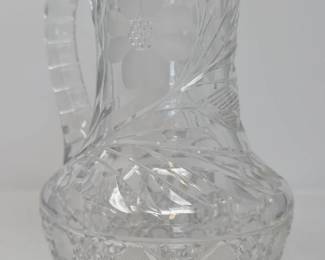 Diamond cut crystal jug