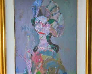 Abstract oil of woman