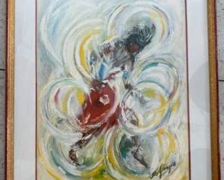 Hoop Dancer" print by renowned Southwest American artist Ted DeGrazia,