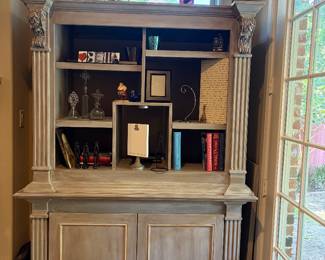 Two Belgian Oak  Style Carved Ornate Adjustable Shelves Bookcases 